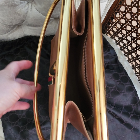 (SOLD)RARE Authentic 1960's Gucci sherryline snaffle bit bag - Picture 7 of 16